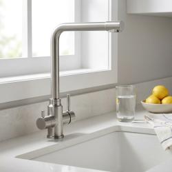 brushed-nickel-kitchen-faucet-modern-design